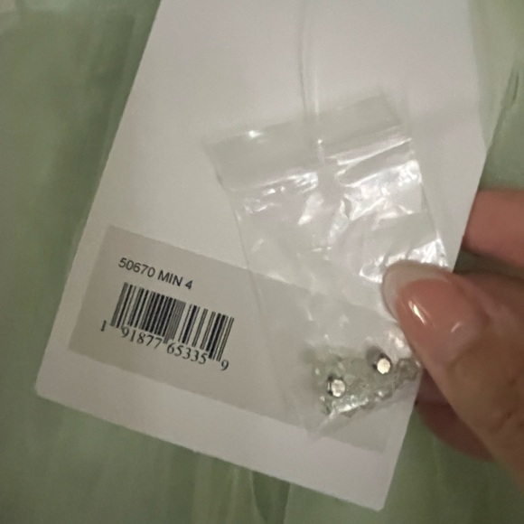 Mac Duggal Ruffle Tiered Tulle Mint dress.  Brand New!!  Retails $598 - Picture 7 of 8